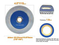 115/125mmHot Pressed Sintered Diamond Turbo Mesh Cut Saw Blade for Porcelain Ceramic Tile Marble