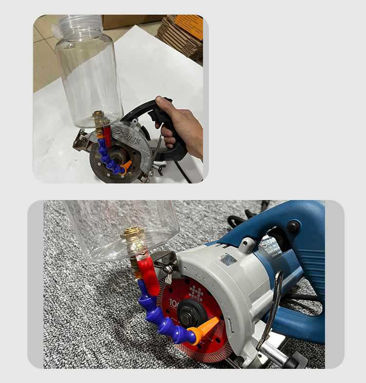 un simple sistema de enfriamiento con agua en la máquina de corte